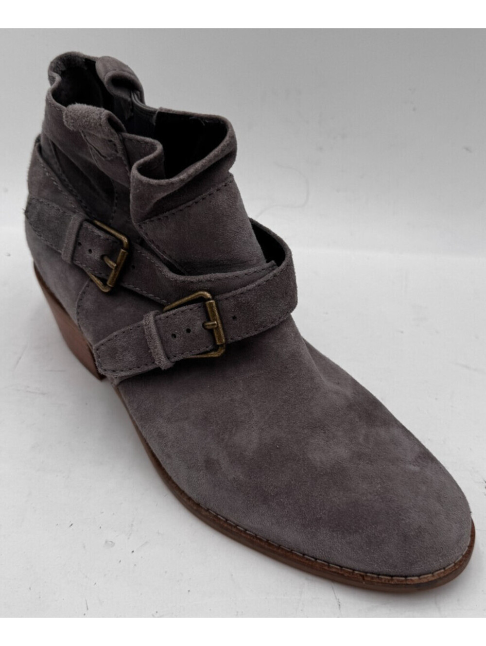 Cole Haan Jensynn Women's Booties 8 Gray Suede Stormcloud Ankle Boots W15612